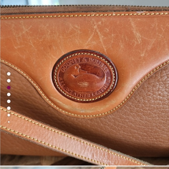 Vintage Dooney & Bourke All Weather Leather Organizer Bag – Saddle Tan‎ / USA - Picture 4 of 12